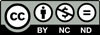 Creative Commons Attribution-NonCommercial-NoDerivs (CC BY-NC-ND) license icon