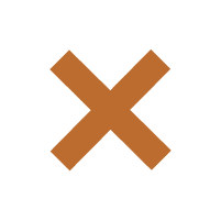 Icon, cross symbol for no